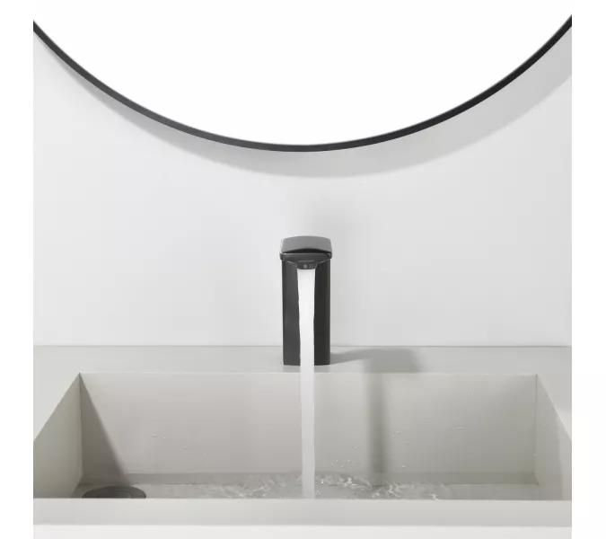 Смеситель для раковины сенсорный Black&White GS-7102-GM, Выбрать цвет: Оружейная сталь, изображение 7