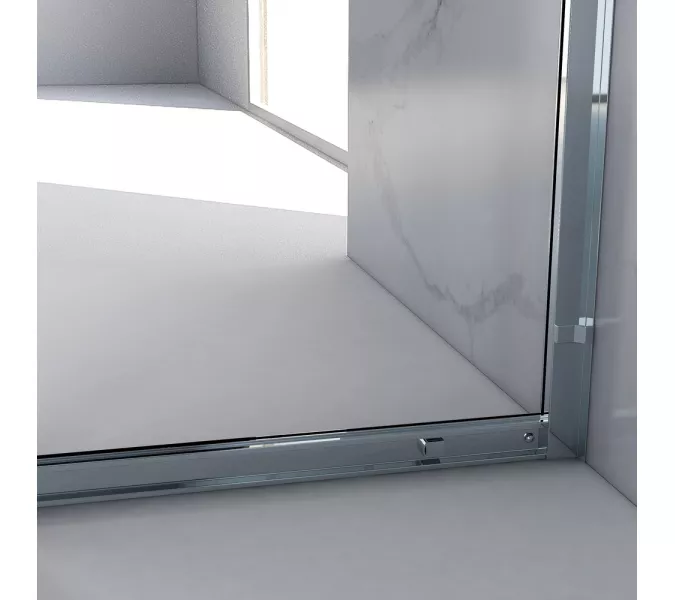 Душевое ограждение Black&White SX715+SX720, Цвет профиля: Хром, Выбрать размер: 100х80, изображение 4