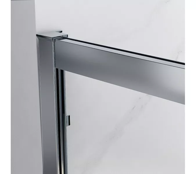 Душевая дверь в нишу Black&White SX715, Цвет профиля: Хром, Выбрать размер: 100, изображение 4