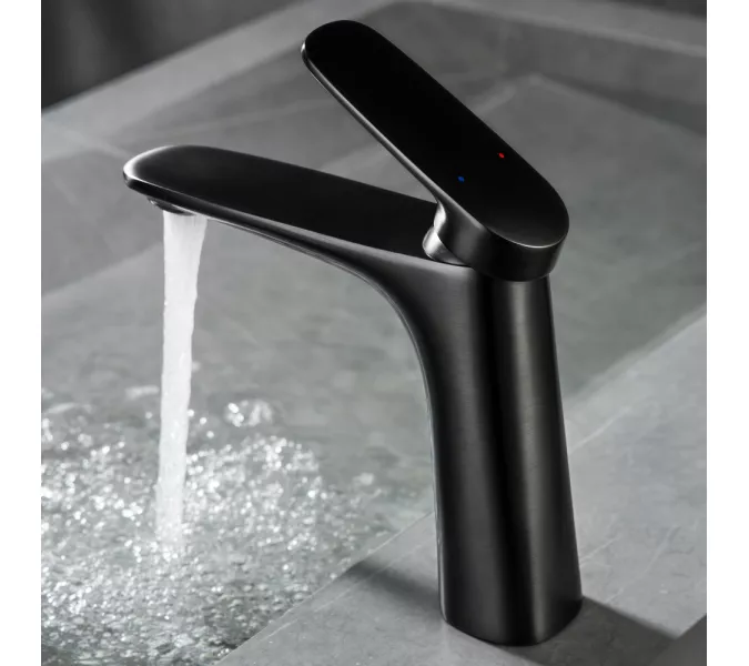 Смеситель для раковины Black&White UK8701MG, Выбрать цвет: Черный, изображение 2