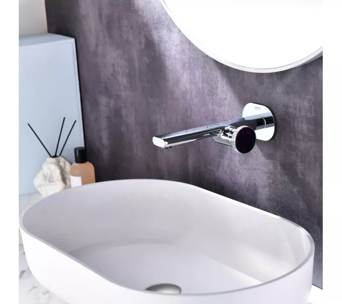 Смеситель для раковины встраиваемый Black&White GF-7407-GM, Выбрать цвет: Оружейная сталь, изображение 2