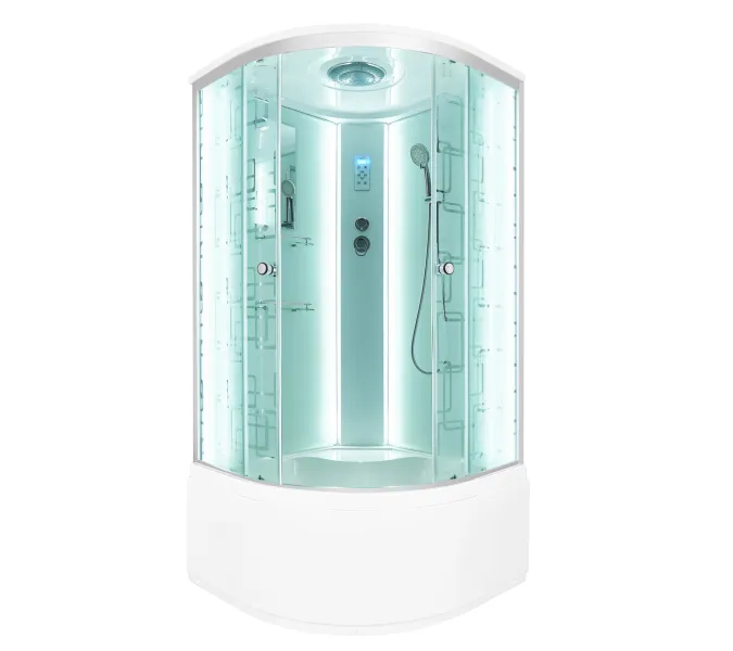 DTO Душевая кабина EM4510/EM4590 высокий/с узором, Выбрать размер: 100х100, Комплектация: LED подсветка