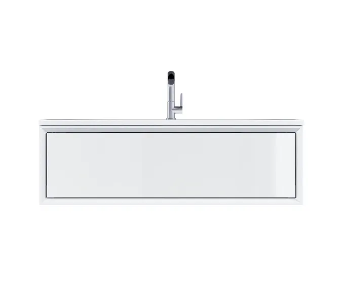 Тумба подвесная с раковиной 1 Marka  Milacco , Выбрать цвет: Белый, изображение 2