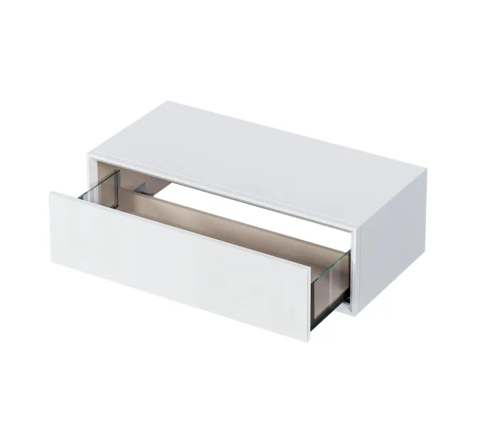 Тумба подвесная с раковиной 1 Marka  Milacco , Выбрать цвет: Белый, изображение 5