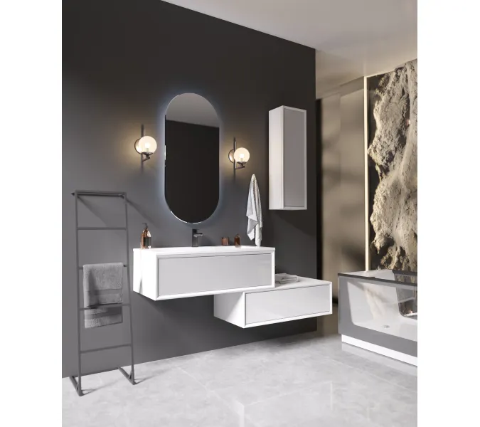 Тумба подвесная нижняя 1 Marka  Milacco, Выбрать цвет: Белый, изображение 3