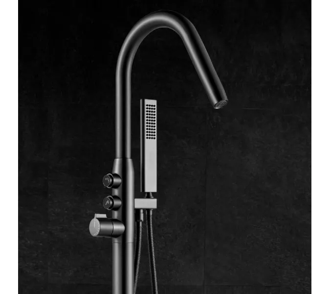 Отдельностоящий смеситель для ванны Black&White U7752GM, изображение 2