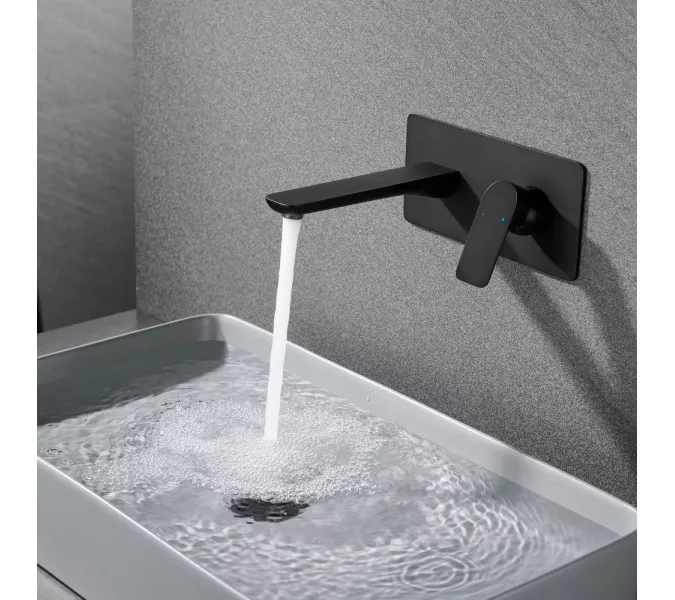 Смеситель для раковины встраиваемый  Black&White UK8306B, изображение 3