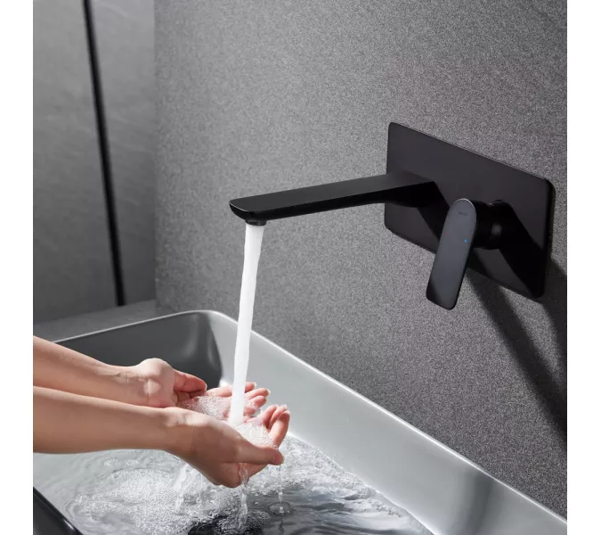 Смеситель для раковины встраиваемый  Black&White UK8306B, изображение 4