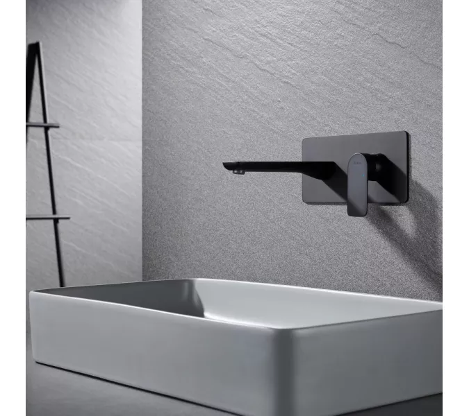 Смеситель для раковины встраиваемый  Black&White UK8306B, изображение 5