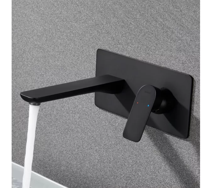 Смеситель для раковины встраиваемый  Black&White UK8306B, изображение 2