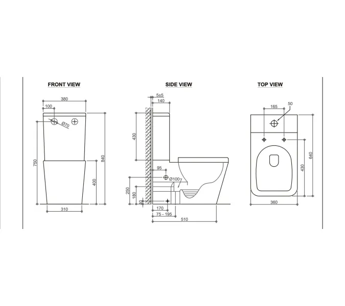 Унитаз керамический Black&White W-7703, изображение 11