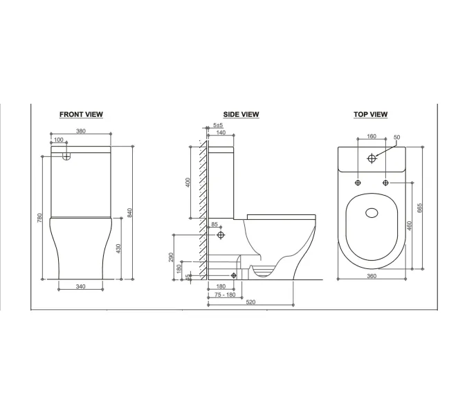Унитаз керамический Black&White W-7792, изображение 11