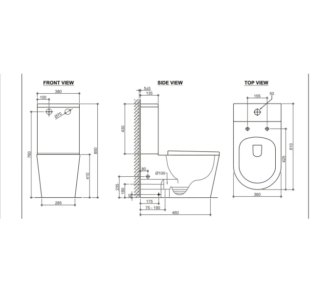 Унитаз керамический Black&White W-7793, изображение 11