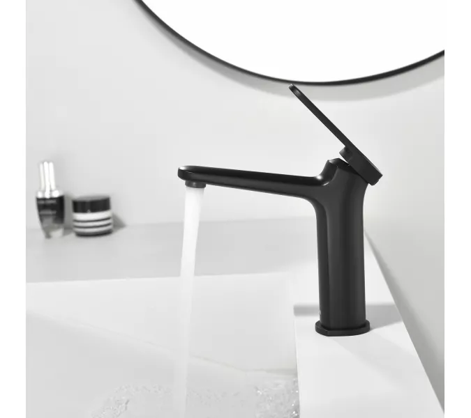 Смеситель для раковины Black&White GF-7109-MB, Выбрать цвет: Черный, изображение 5