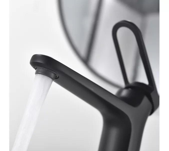 Смеситель для раковины Black&White GF-7109-MB, Выбрать цвет: Черный, изображение 3