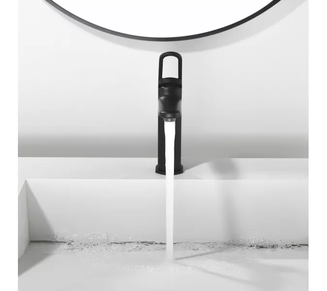 Смеситель для раковины Black&White GF-7109-MB, Выбрать цвет: Черный, изображение 9