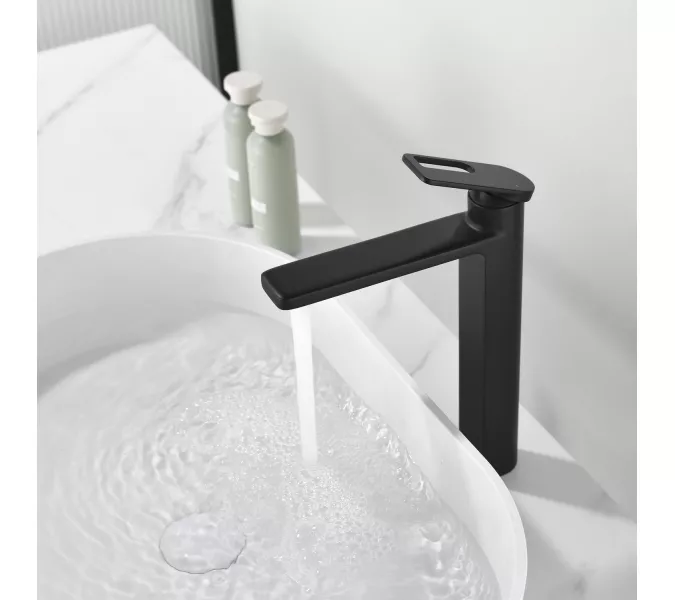 Смеситель для раковины Black&White GF-7203-MB, Выбрать цвет: Черный, изображение 7