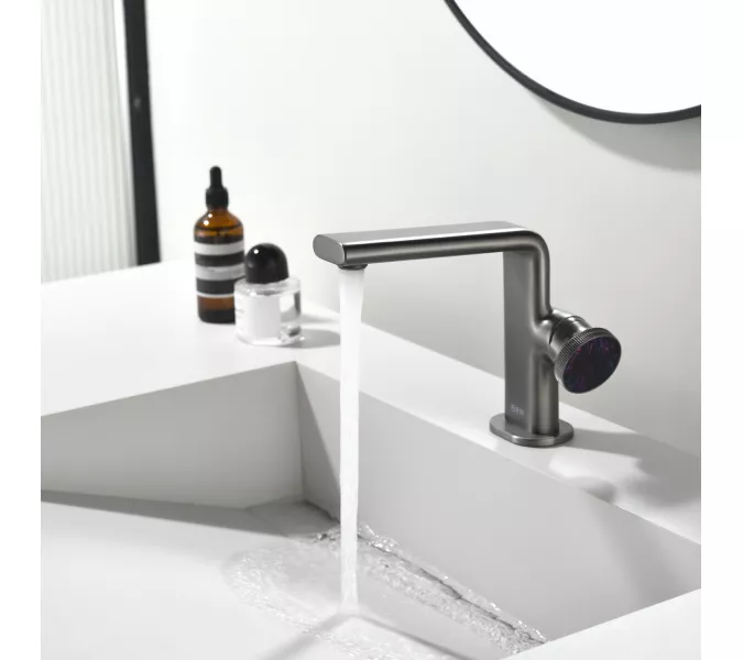 Смеситель для раковины Black&White GF-7207-GM, Выбрать цвет: Оружейная сталь, изображение 5