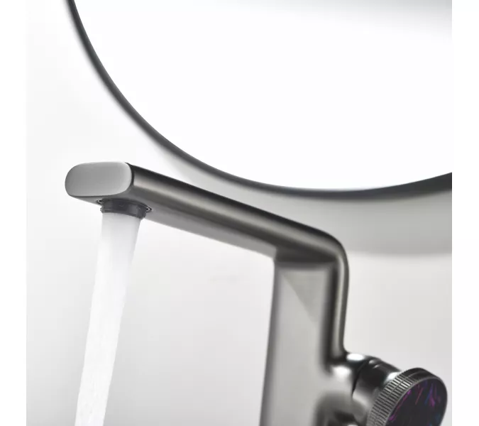 Смеситель для раковины Black&White GF-7207-GM, Выбрать цвет: Оружейная сталь, изображение 3