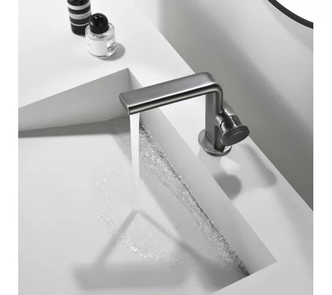 Смеситель для раковины Black&White GF-7207-GM, Выбрать цвет: Оружейная сталь, изображение 11