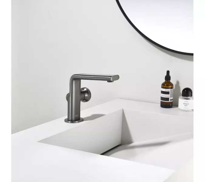 Смеситель для раковины Black&White GF-7207-GM, Выбрать цвет: Оружейная сталь, изображение 9