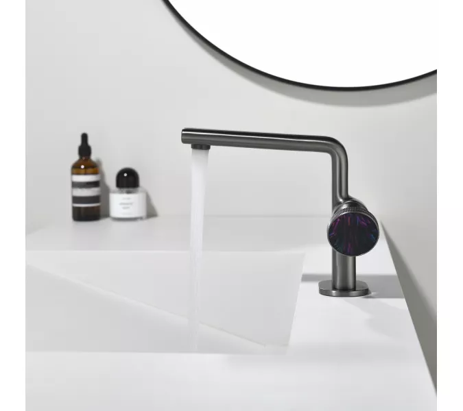 Смеситель для раковины Black&White GF-7207-GM, Выбрать цвет: Оружейная сталь, изображение 6