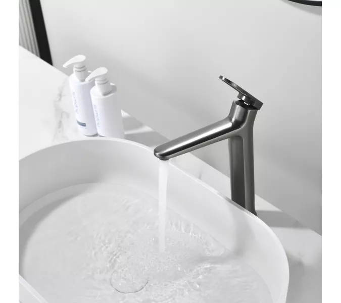 Смеситель для раковины Black&White GF-7209-GM, Выбрать цвет: Оружейная сталь, изображение 2