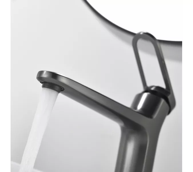 Смеситель для раковины Black&White GF-7209-GM, Выбрать цвет: Оружейная сталь, изображение 4