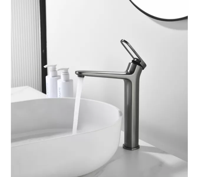 Смеситель для раковины Black&White GF-7209-GM, Выбрать цвет: Оружейная сталь, изображение 6