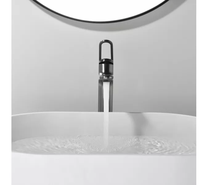 Смеситель для раковины Black&White GF-7209-GM, Выбрать цвет: Оружейная сталь, изображение 7