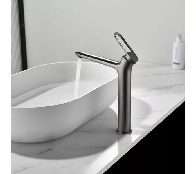 Смеситель для раковины Black&White GF-7209-GM, Выбрать цвет: Оружейная сталь, изображение 9