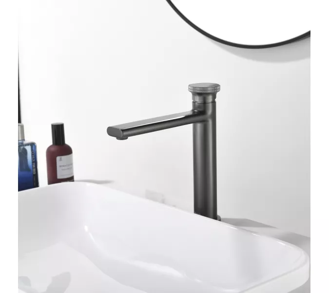 Смеситель для раковины Black&White GF-7307-GM, Выбрать цвет: Оружейная сталь, изображение 2