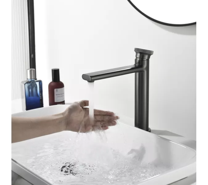 Смеситель для раковины Black&White GF-7307-GM, Выбрать цвет: Оружейная сталь, изображение 9