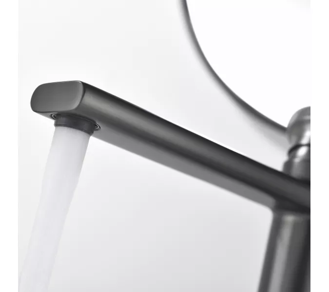 Смеситель для раковины Black&White GF-7307-GM, Выбрать цвет: Оружейная сталь, изображение 6