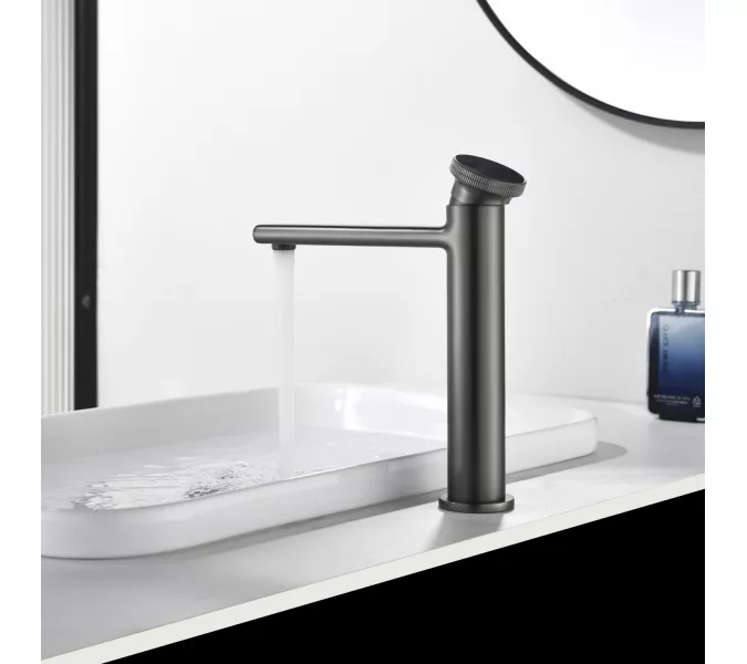 Смеситель для раковины Black&White GF-7307-GM, Выбрать цвет: Оружейная сталь, изображение 3