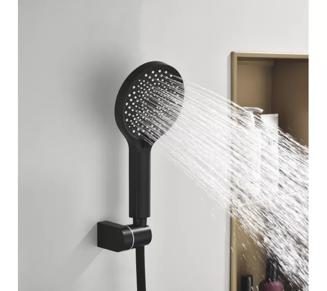 Смеситель для ванны Black&White GL-9101-MB (душевой шланг и лейка в комплекте), Выбрать цвет: Черный, изображение 2