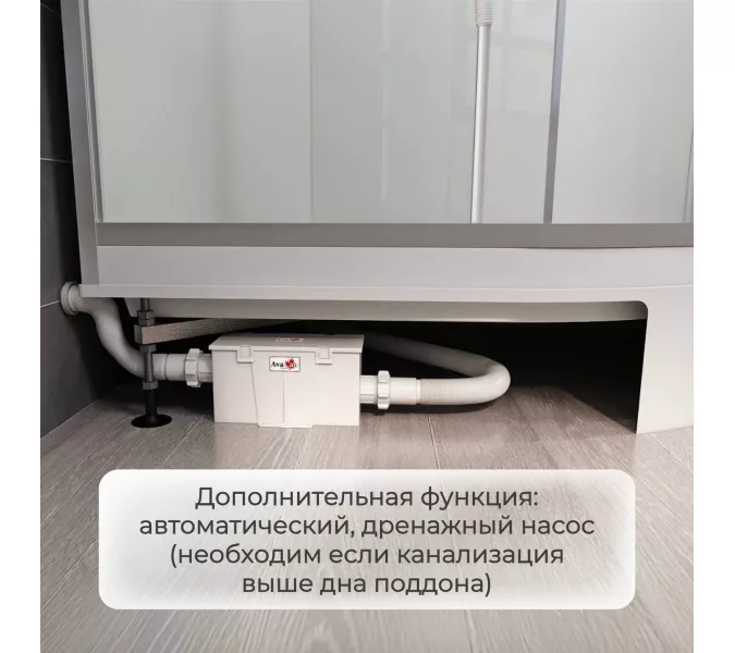 Душевая кабина AvaCan C3010/3080/3090 средний поддон, Цвет стекла: матовое, Цвет профиля: Хром, Тип поддона: Средний, Выбрать размер: 100х100, Внешний вид: Гидромассаж + электрика, Наличие крыши: есть, изображение 19