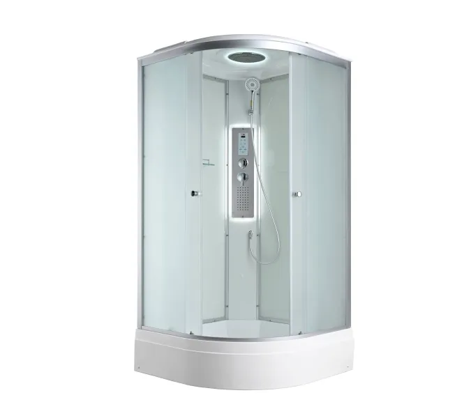 Душевая кабина AvaCan C3010/3080/3090 средний поддон, Цвет стекла: матовое, Цвет профиля: Хром, Тип поддона : Средний, Выбрать размер: 100х100, Внешний вид: Гидромассаж + электрика, Наличие крыши: есть