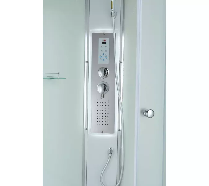 Душевая кабина AvaCan C3010/3080/3090 средний поддон, Цвет стекла: матовое, Цвет профиля: Хром, Тип поддона: Средний, Выбрать размер: 100х100, Внешний вид: Гидромассаж + электрика, Наличие крыши: есть, изображение 8