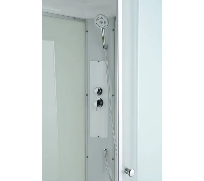 Душевая кабина AvaCan CK2010/2080/2090, Цвет стекла: матовое, Цвет профиля: Хром, Тип поддона: Низкий, Выбрать размер: 100х100, Внешний вид: без гидромассажа, Наличие крыши: есть, изображение 5