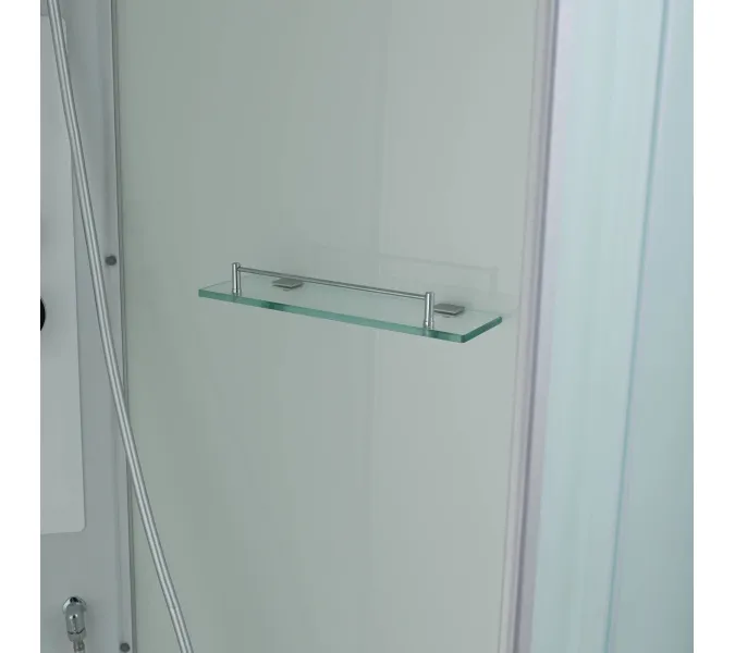 Душевая кабина AvaCan CK2010/2080/2090, Цвет стекла: матовое, Цвет профиля: Хром, Тип поддона: Низкий, Выбрать размер: 100х100, Внешний вид: без гидромассажа, Наличие крыши: есть, изображение 10