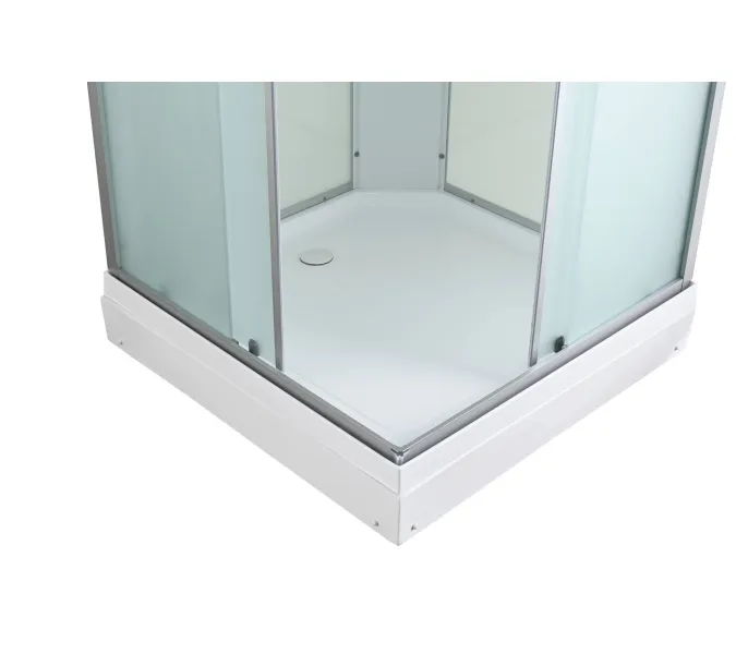 Душевая кабина AvaCan CK2010/2080/2090, Цвет стекла: матовое, Цвет профиля: Хром, Тип поддона: Низкий, Выбрать размер: 100х100, Внешний вид: без гидромассажа, Наличие крыши: есть, изображение 16