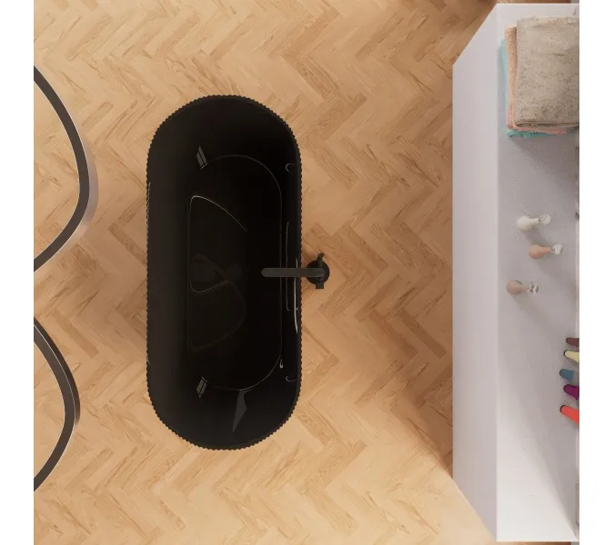 Ванна акриловая Frank  F6103 Black/Black, Выбрать цвет: Черный, изображение 4