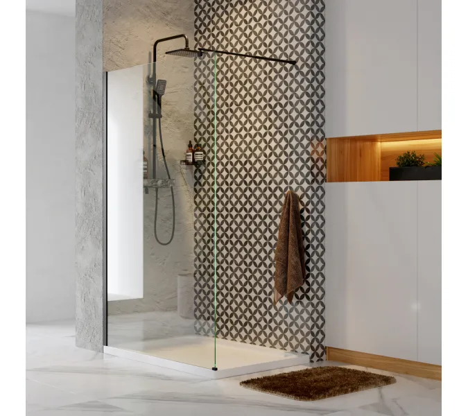 Душевая перегородка WasserKRAFT Abens черный профиль, Выбрать размер: 90, изображение 3