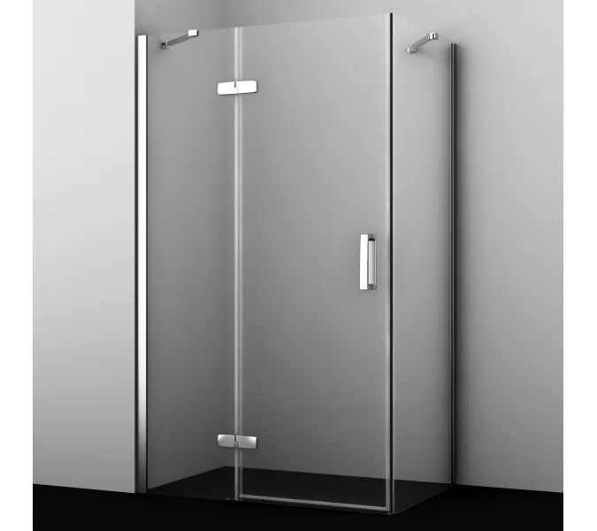 Душевой уголок WasserKRAFT Aller 10H, Цвет стекла: прозрачное, Цвет профиля: Хром, Выбрать размер: 80х120, Ориентация: Левая, изображение 6