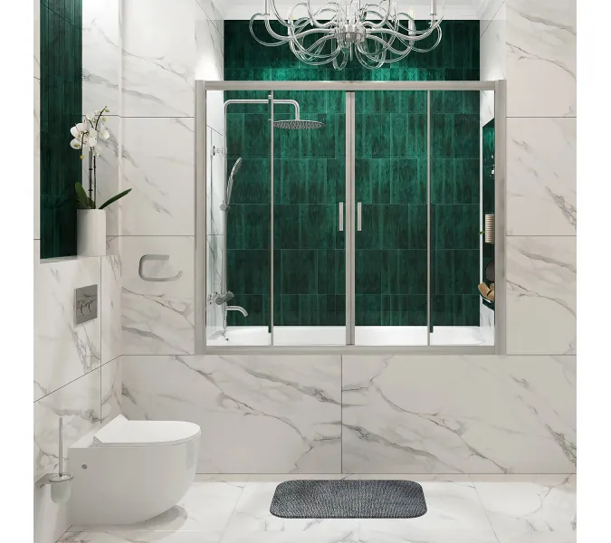 Стеклянная шторка WasserKRAFT Lippe 45S02-170   170х150, изображение 7