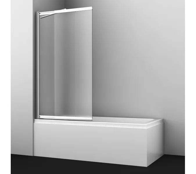 Стеклянная шторка WasserKRAFT Main матовое/хром, Цвет стекла: матовое, Цвет профиля: Хром, Выбрать размер: 100, Внешний вид: с фиксатором двери, Ориентация: Левая, изображение 8