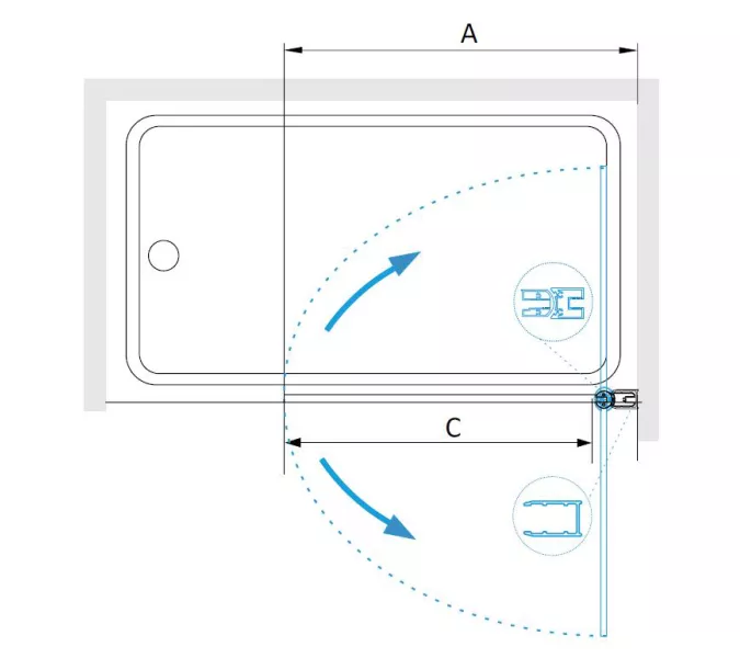 Шторка на ванну RGW SC-109, Цвет профиля: Хром, изображение 4