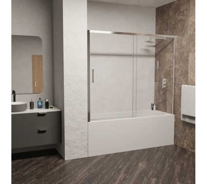 Шторка на ванну RGW SC-45, Цвет профиля: Хром, Выбрать размер: 170