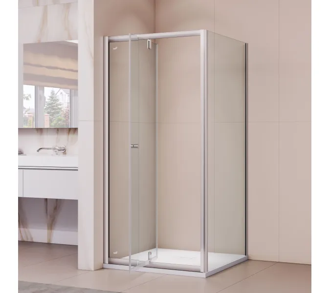 Душевой уголок RGW PA-32 (PA-02 + Z-050-1), Цвет стекла: прозрачное, Цвет профиля (вариация): Хром, Выбрать размер: 900x900, изображение 2